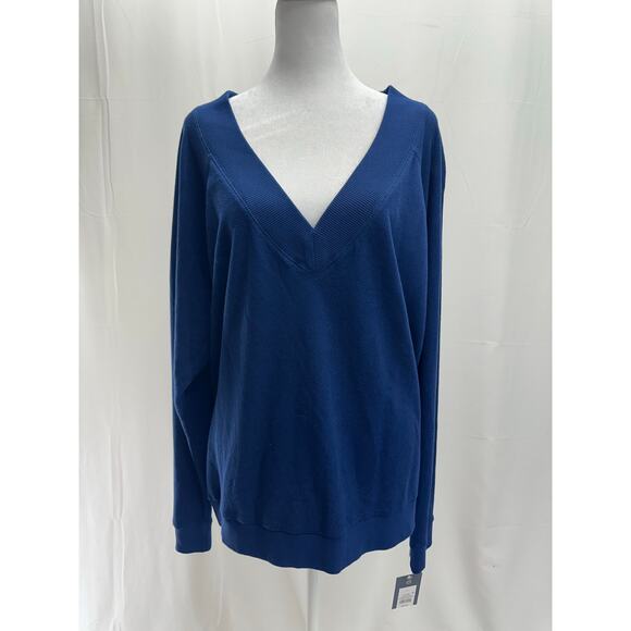 Universal Thread navy V neck cotton top L NWTS - Picture 1 of 5